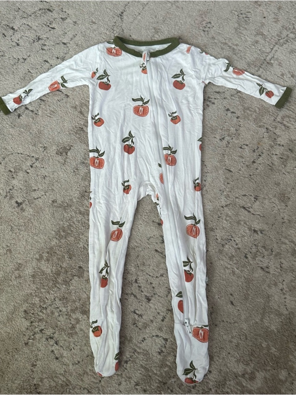 Kyte BABY Persimmon Zip Footie